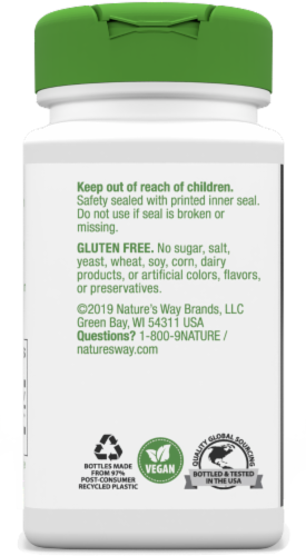 Nature's Way Feverfew Leaves Capsules 380 mg Perspective: left