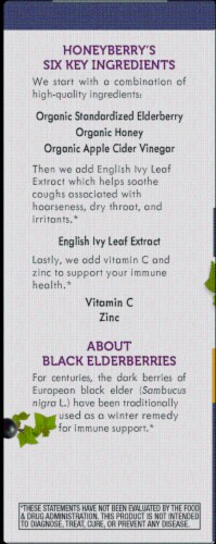 Nature's Way Sambucus Honey Berry Cough Syrup Perspective: left