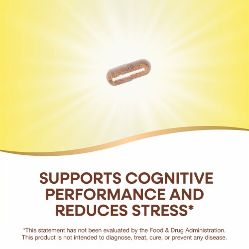 Nature’s Way Clear Thinking Nootropic Brain Health With Ashwagandha Capsules Perspective: left