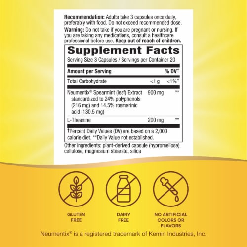 Nature's Way® Sustained Focus Dietary Supplement Perspective: left