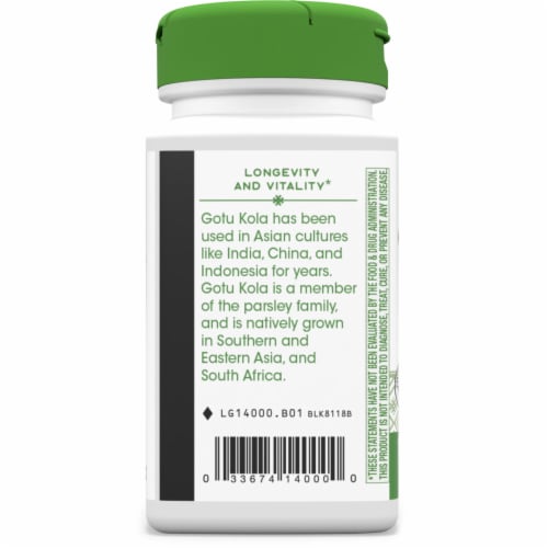 Nature's Way Gotu Kola Capsules 475 mg Perspective: left