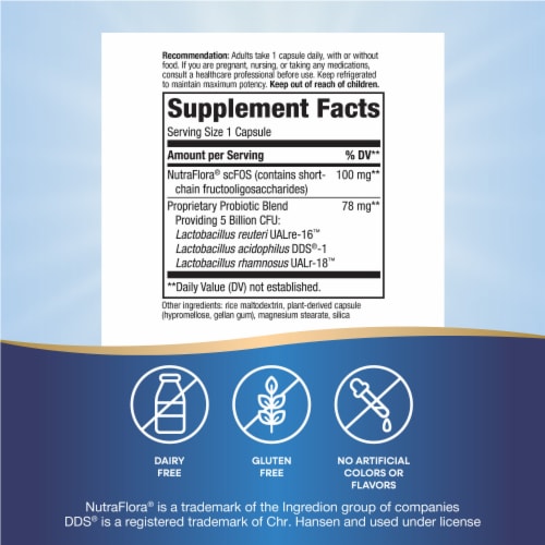 Nature's Way® Primadophilus® Reuteri Probiotic Capsules Perspective: left