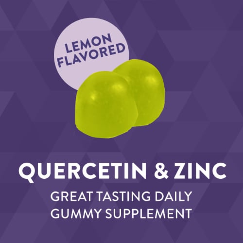 Nature’s Way Quercetin With Zinc Immune Defense And Powerful Antioxidant Lemon Flavored Gummies Perspective: left