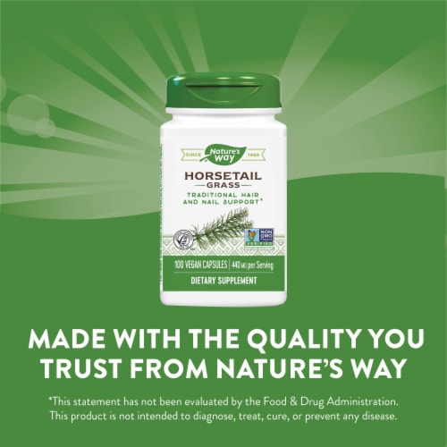 Nature's Way Horsetail Grass Capsules Perspective: left