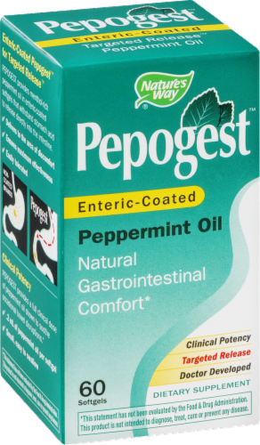 Nature's Way Pepogest Peppermint Oil Softgels Perspective: left
