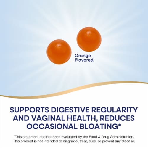 Nature’s Way 3 in 1 Women’s Probiotic Orange Flavored Gummies 2 Billion CFU per 2 Gummy Serving Perspective: left