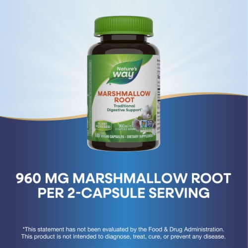Nature's Way® Marshmallow Root Capsules 960 mg Perspective: left