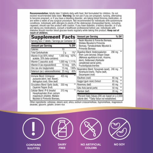 Nature's Way System Well Ultimate Immunity Supplement Tablets Perspective: left