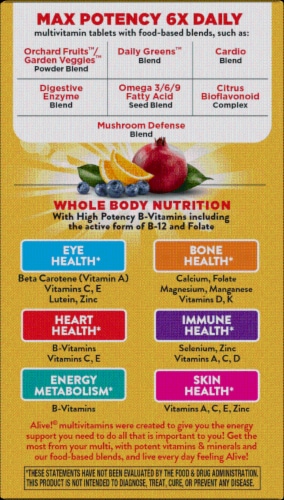 Nature's Way Alive! Whole Food Energizer Capsules Perspective: left