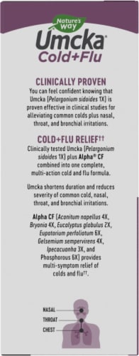 Nature's Way® Umcka Cold + Flu Sugar Free Orange Flavor Syrup Perspective: left