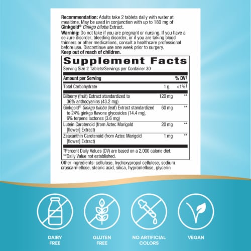 Natures's Way® Ginkgold® Eyes for Visual Function Tablets Perspective: left