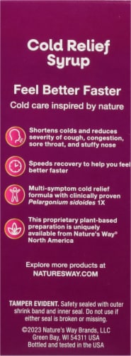 Nature's Way Umcka ColdCare Cherry Flavor Soothing Syrup Perspective: left