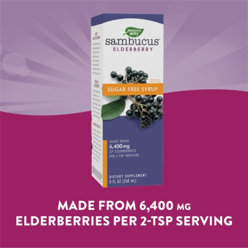 Nature's Way Sugar-Free Sambucus Syrup Perspective: left