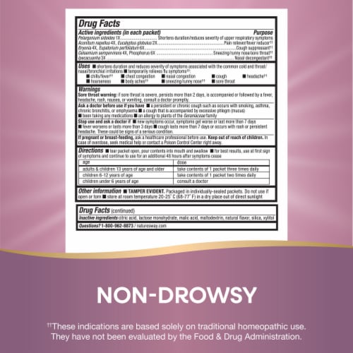 Nature's Way® Umcka® Cold + Flu FastActives Berry Powder Packets Perspective: left
