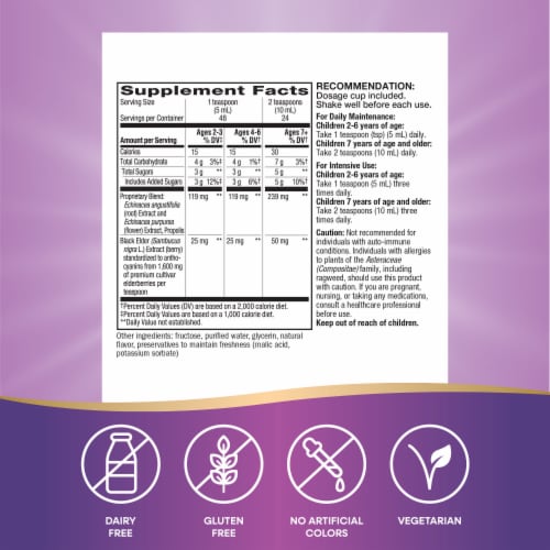 Nature's Way Sambucus for Kids Elderberry Syrup Perspective: left