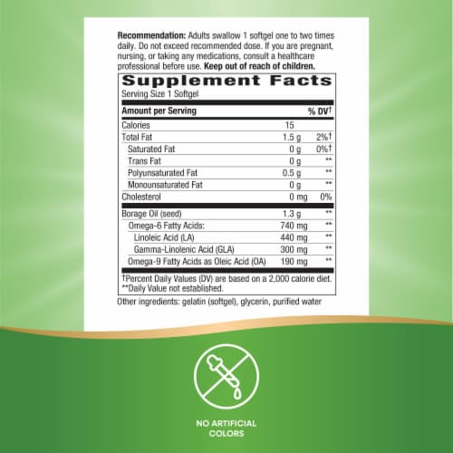 Nature's Way® Efa Gold Borage Softgels 1300 mg Perspective: left