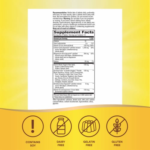 Nature's Way Alive!® Calcium Bone Formula Max Absorption Tablets Perspective: left