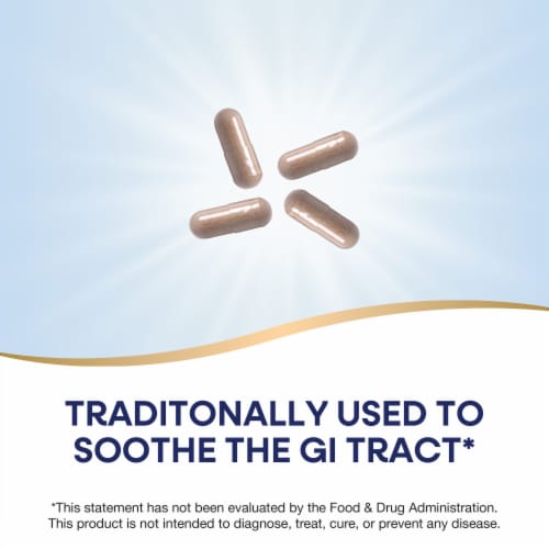 Nature's Way Slippery Elm Bark Traditionally Soothes GI Tract 1600 mg Per 4 Capsule Serving Perspective: left