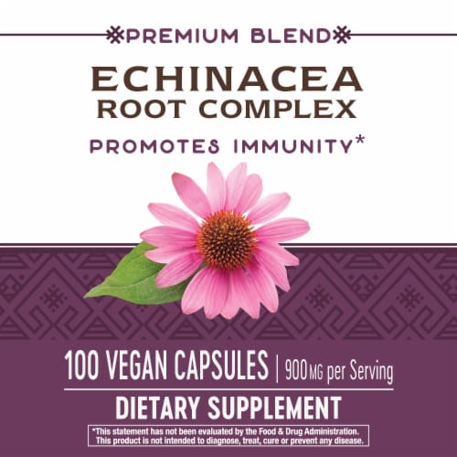 Nature's Way® Echinacea Root Complex Dietary Supplement Vegan Capsules 900mg Perspective: left