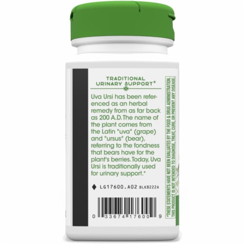 Nature's Way® Uva Ursi Leaves Capsules 480mg Perspective: left