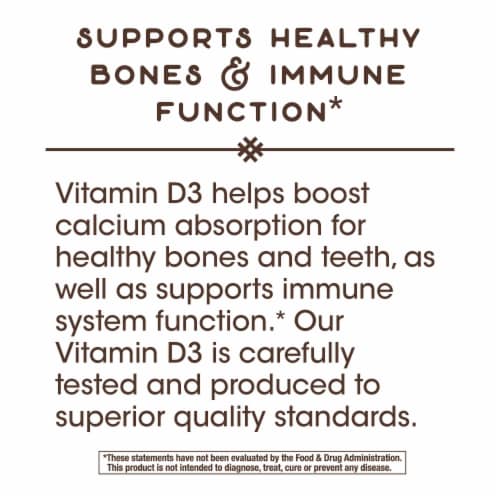 Nature's Way Dry Form Vitamin D3 400 IU Perspective: left