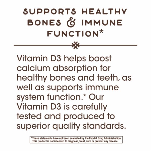 Nature's Way Dry Form Vitamin D3 400 IU Perspective: left