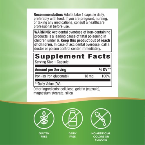 Nature's Way® Iron Capsules Perspective: left
