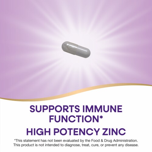 Nature's Way Zinc Chelate Immune Support High Potency Capsules 30 mg Per Serving Perspective: left