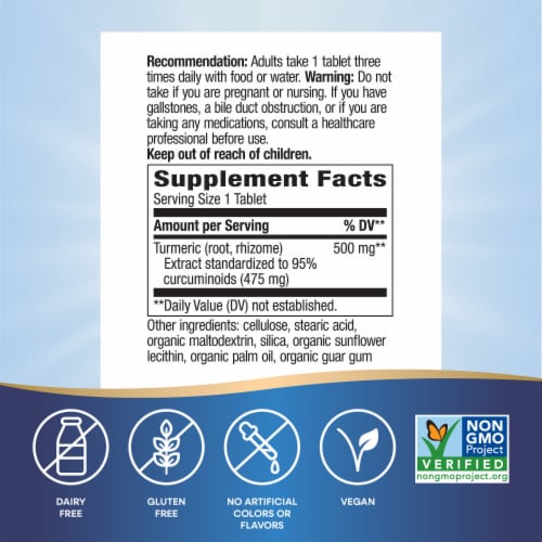 Nature's Way® Turmeric Tablets Perspective: left