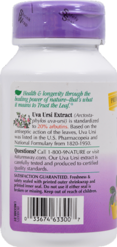 Nature's Way Uva Ursi Urinary Tonic Dietary Capsules Perspective: left