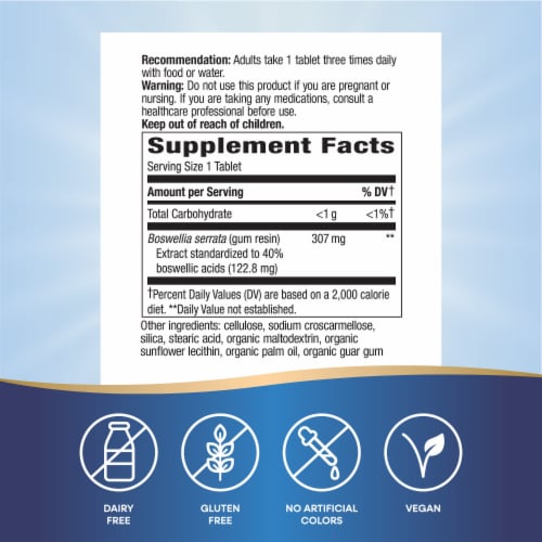 Nature's Way® Boswellia Tablets 307mg Perspective: left