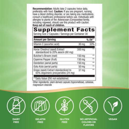 Nature's Way® Leg Veins Capsules Perspective: left