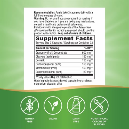 Nature's Way® Urinary with Cranberry Capsules 420mg Perspective: left