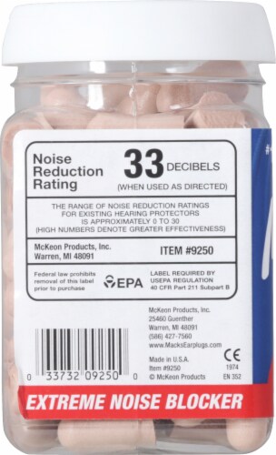 Mack's Ultra Soft Foam Ear Plugs Perspective: left