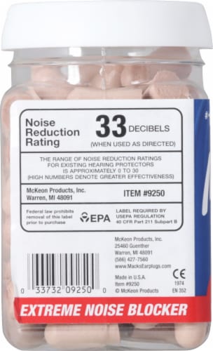 Mack's Ultra Soft Foam Ear Plugs Perspective: left