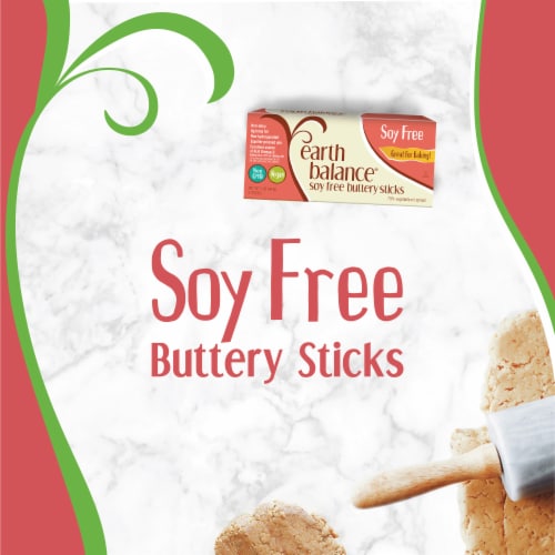 Earth Balance Soy Free Buttery Sticks - Salted Vegan Butter Alternative Perspective: left