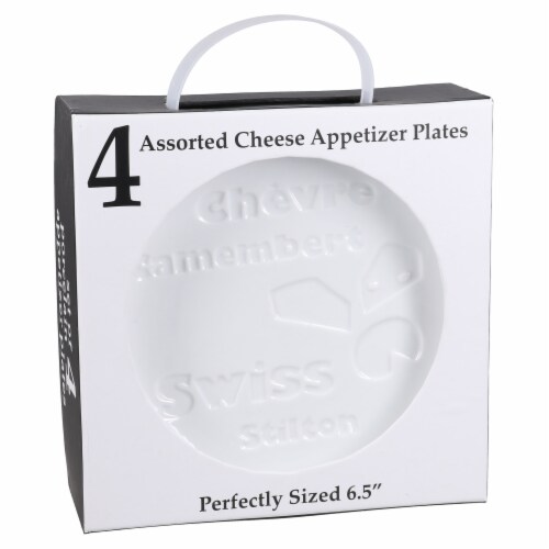 BIA Cordon Bleu Debossed Cheese Plates Set - White Perspective: left