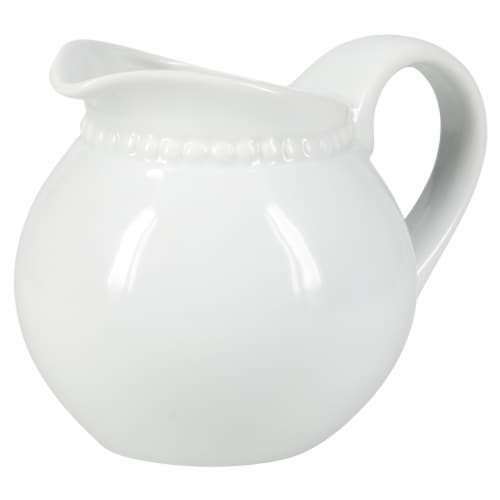 BIA Cordon Bleu Porcelain Beaded Covered Sugar Bowl and Creamer Set Perspective: left