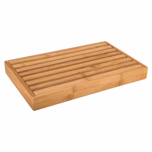 Danesco Bamboo Bread Cutting Board with Crumb Catcher Perspective: left