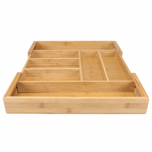 Danesco Eco-friendly Bamboo Expandable Drawer Organizer Perspective: left