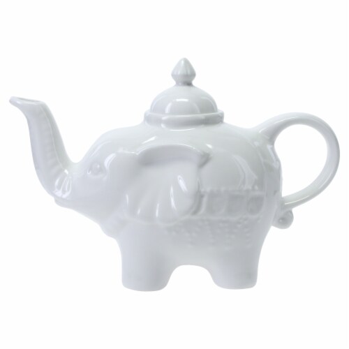 Dash of That™ Elephant Teapot - White Perspective: left