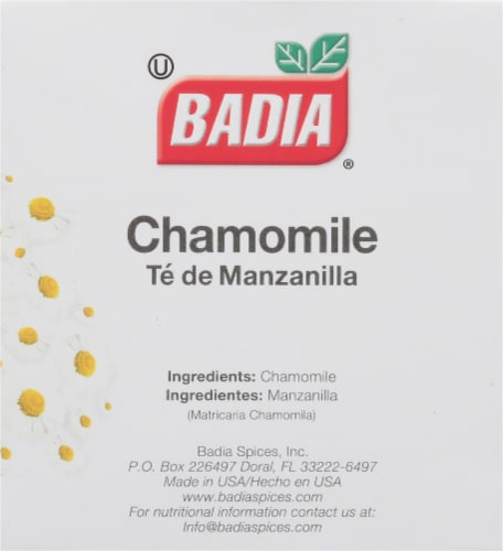 Badia® Chamomile Tea Bags Perspective: left