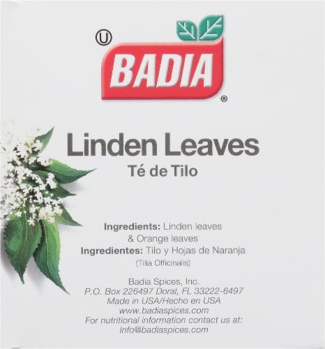 Badia® Linden Leaves Tea Bags Perspective: left