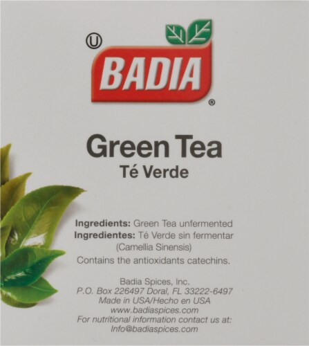 Badia Green Tea Bags Perspective: left