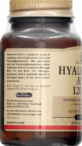 Solgar Hyaluronic Acid Tablets Perspective: left
