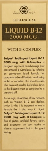 Solgar Sublingual B-12 Complex Liquid 2000mg Perspective: left