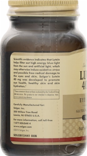 Solgar® Lutein Eye Health 40 mg Softgels Perspective: left