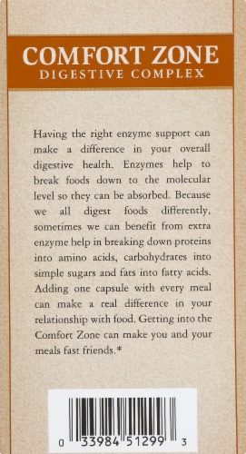 Solgar Comfort Zone Digestive Complex Capsules Perspective: left
