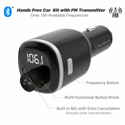 Scosche Universal Bluetooth Hands-Free Car Kit - Black Perspective: left