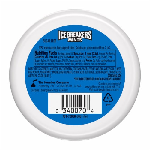ICE BREAKERS Cool Mint Sugar Free Mints Tin Perspective: left